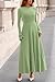 PRETTYGARDEN Womens Dresses Formal Off The Shoulder Long Sleeve Ruched Knit A-Line Maxi Wedding Guest Dress Fall Clothes(Sage Green,Large)