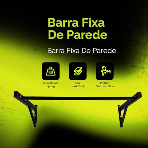 Barra Fixa Para Treino Academia, Funcional Musculação Crossfit, Treino em Casa.