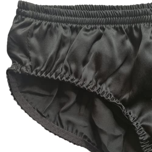 Mens Pure Silk Panties Satin String Bikini 100% Mulberry Silk Underwear For Men Basic Briefs Tanga #TOP3
