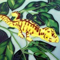 CCWT Gecko Ceramic Wall Art Decorative Tile 8x8