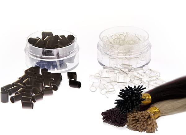 Miniatura 5 de Amesun Extensiones de cabello de tubos transparentes retráctiles con pegamento de queratina de plástico forrado para I Tip Hair 1000 piezas