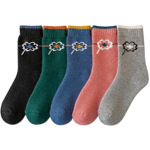 Image of IIG 3-5 Pairs Womens Super Thick Warm Winter Crew Socks Cute Fashion Knit Cozy Socks Gifts for Women