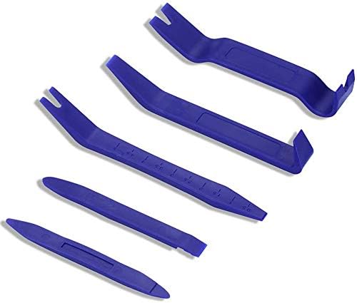 Generic 5PCS Car Trim Removal Tool Kit, Auto Interior Trim Disassemble Tools Plastic Dashboard Removal Tool Set Suitable for Vehicle Dash Center Console Audio Radio Removal Installation and Remover