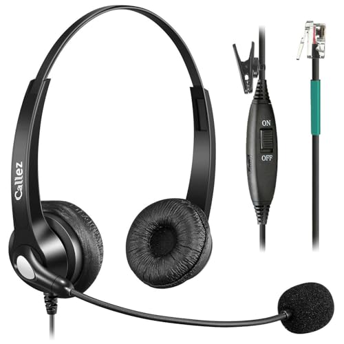 Auriculares RJ9 para teletrabajo y llamadas claras en Polycom Mitel