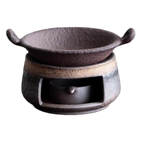 Ceramic Teas Stove Warmer for Fragrances Diffusion and Beverages Warming with Tealight Holder for Meditations Space Teas Heater 