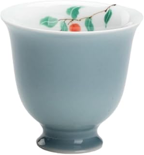 80ml/2.5oz Chinese household simple and exquisite underglaze color hand-painted blue host cup-phoenix flower