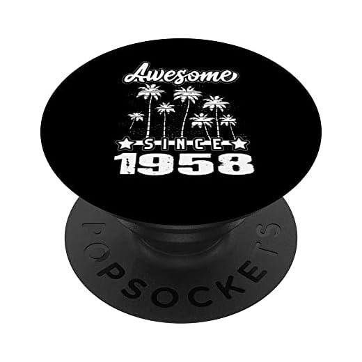 Impresionante Desde 1958 Cumpleaños 1958 Vintage 1958 PopSockets PopGrip Intercambiable