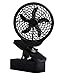O2COOL 5" Battery Operated Clip Fan Grey