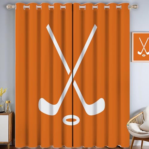 Rideau illustration de chauve-souris orange style graphique - 3