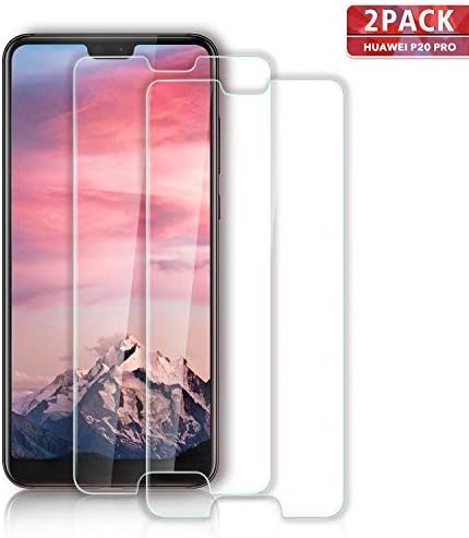 Aonsen Huawei P20 Pro Screen Protector, [2 Pack] 9H Hardness Tempered Glass Screen Protector for Huawei P20 Pro, Anti-Shatter, Case Friendly, Bubble Free Screen Protector Film (Transparent)