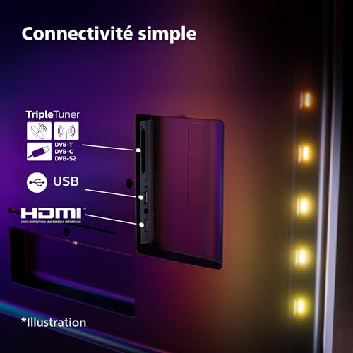 Téléviseur 4K Ambilight 55 Philips 55PUS830912 - vue 8