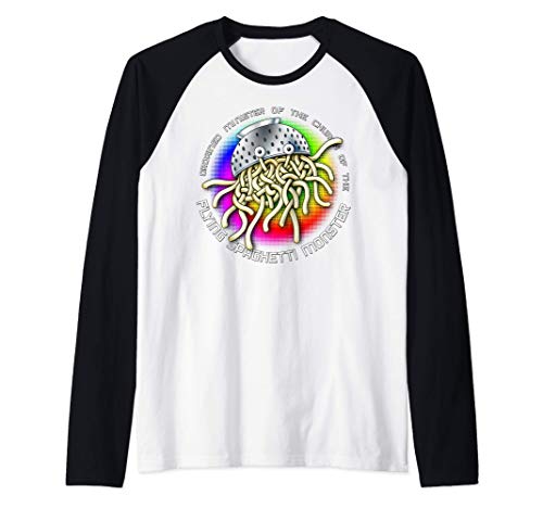 Ordonné Ministre Church of the Flying Spaghetti Monster FSM Manche Raglan