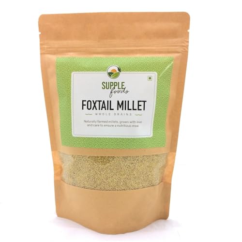 Image of SUPPLE Foods Foxtail Millets Grain 1.6kg - Siridhanya Millets, Organic Thenai /Korralu /Kangni Millets Whole Grains Pack, Good Diabetic Food, Low GI and High Fibre Than Rice