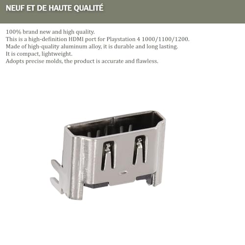 BONKZEBU Aluminium Alloy Port Interface Connectors High Definition Silver Compact and Lightweight, Ash Gray - Image 3