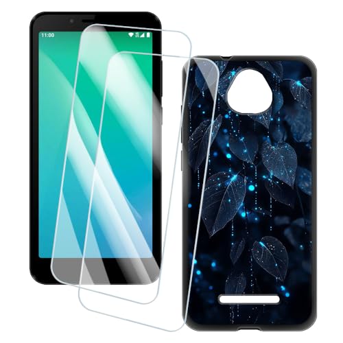 OAGELIM 2�Z�b�g �X�N���[���v���e�N�^�[ + �P�[�X Schok Volt SV55 SV55216 (5.5 �C���`) �Ƃ̌݊������� �A�[�e�B�X�e�B�b�N�J�X�^���v�����g�J�o�[�Ƌ����K���X�t�B���� �X�N���b�`�h�~ (�t)