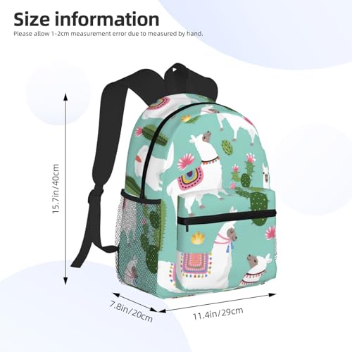 Sac à dos étanche à fleurs et alpaga doté de grands compartiments - 3