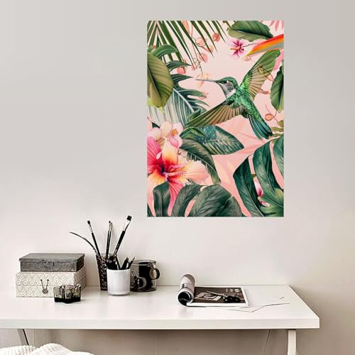 Tableau moderne oiseau impression sur toile décoration murale 60x80