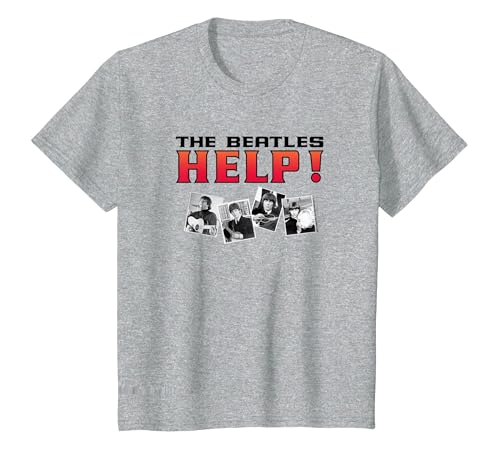 Image of The Beatles - Help! T-Shirt, Youth, Heather Grey, Medium
