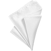 DonDon Pañuelos de bolsillo hombre de 21 x 21 cm para ocasiones especiales - Blanco