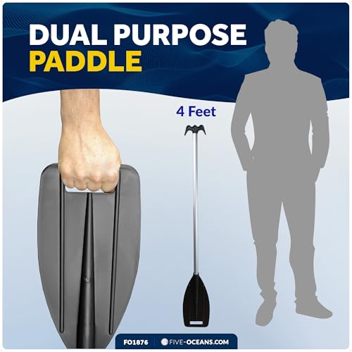 image for Five Oceans Canoe Paddle, Canoe Paddles and Boat Hook, Black, 4-Feet L