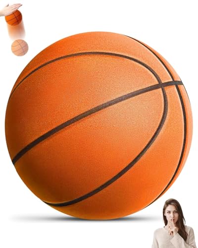 Frhrfhe Silent Airless Basketball Size 7,2025 Upgraded Quiet Basketball Dribbling Indoor,Foam Practice Ball Indoor Training Quiet Ball(No.7, 9.4 in)