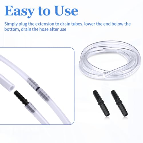 BOUYAO Drain Hose Extension for Nugget & Opal Ice Maker, Ice Maker Parts Cleaning Kit Fit for Ice Maker with 1/4\'\' ID Draining Hoses