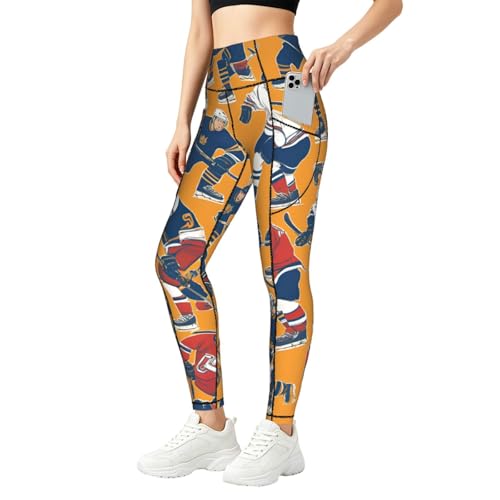 Leggings de gimnasio deportivos para mujer con un exclusivo diseño de hockey