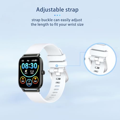Correa para reloj Paukila P91 de silicona blanca miniatura 6
