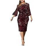 Robe de cocktail élégante par ✔️ Sequins, manches longues, taille haute, style col rond se complètent, tout cela accentue votre look moderne et féminin.
