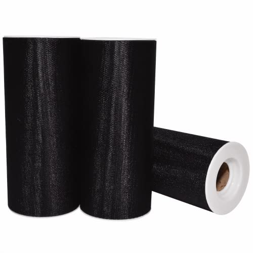 Ruban en tulle noir à reflets pour décorations de mariage et loisirs créatifs - 2