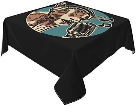 UYKU The Singing Sheep Tablecloths 60"x60" Waterproof Square Tablecloth Family Dining Table Outdoor Party Decorative Tablecloth