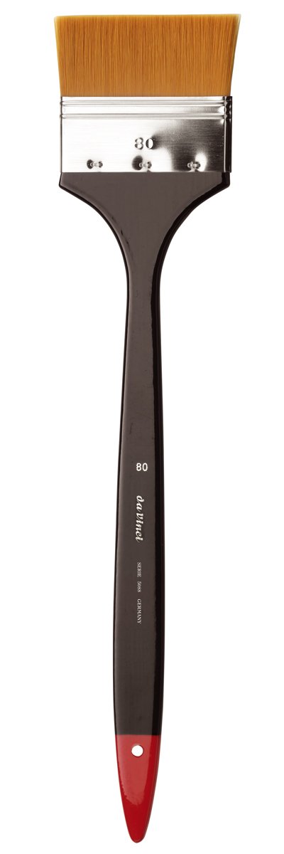 da Vinci Watercolor Series 5088 CosmoTop Spin Paint Brush, Spalter Synthetic with Black/Red Handle, Size 80 (5088-80)