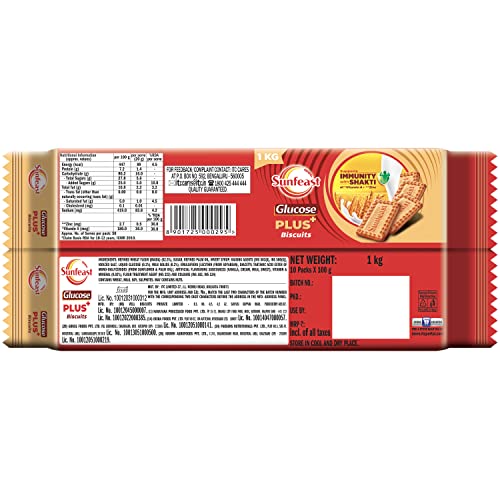 Image of Sunfeast Glucose Plus, 1 Kg (Pack of 3)