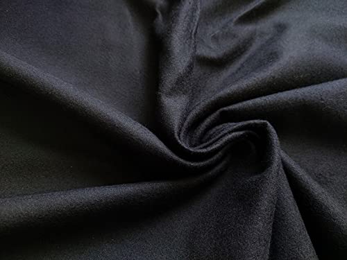 Flanelle de coton brossé Wynciette noir anti-froid pour couture