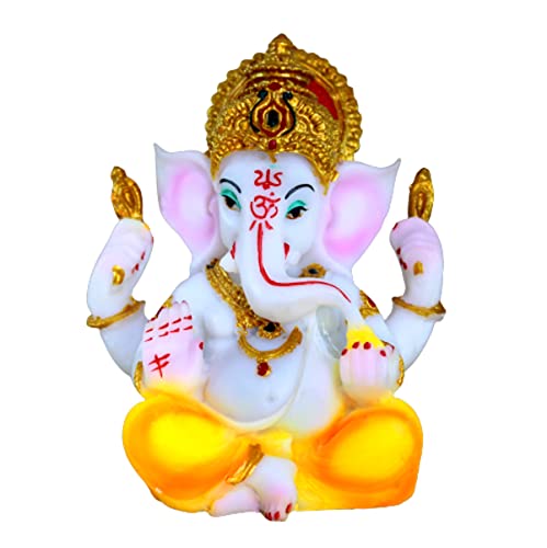 eSplanade Resin Ganesh Ganesha Ganpati Murti Idol Statue Sculpture (5.25") | Pooja Idols | Home Decor