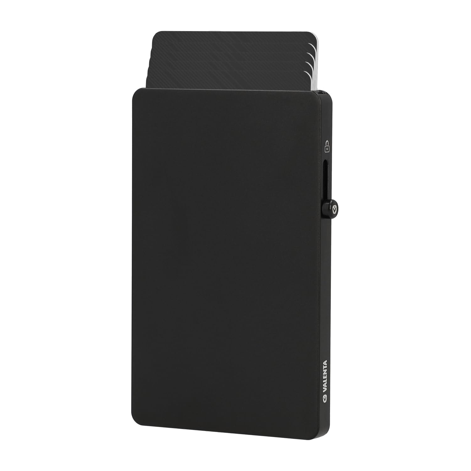Valenta Cardprotector alluminio magnetico sottile, nero, protezione RFID