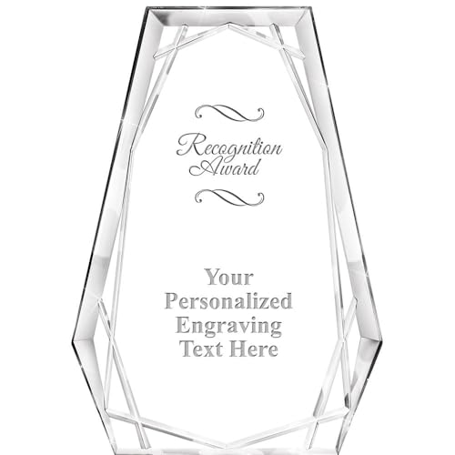 Crown Awards Personalized 7" Engraved Recogniton Award Hera Pyramid Acrylic Award