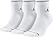Nike Mens 3-Pack Jordan Jumpman Quarter Socks White/Black SX5544-100 Size Small