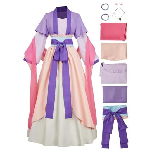 Goolecrimp Erwachsene Mädchen Cosplay Anime Kostüm Halloween Party Anime Cosplay Kostüm Kleid Schal Futter Kostüm Zubehör Requisiten (Satz,S)