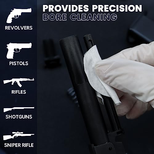 Pingmic 800Pc Gun Cleaning Supplies, Thick Gun Cleaning Patches 600Pcs, Gun Cleaning Swabs 200Pcs In Storage Box, Lint Free 2'' Gun Cleaning Cloth, 6 Inch Cleaning Swabs - Professional Gun Cleaning Kit Supplies thumb #4