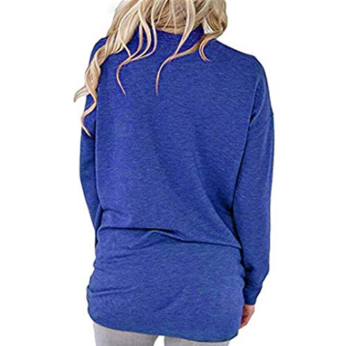 Womens Long Sleeve Shirts Hessimy Women's Long Sleeve Round Neck Casual T Shirts Blouses Sweatshirts Tunic Tops with Pocket