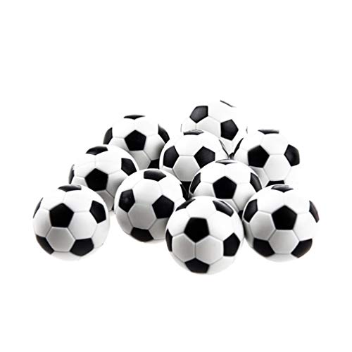 Besportble 12 Pcs Table Soccer 31Mm Foosball Replacement Balls Mini Table Footballs Soccer Game Ball Accessory (Black) #TOP3