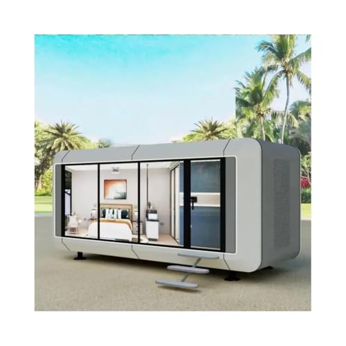 Luxury Silver Tiny Home Modern Luxury Mobile Pod House, Portable