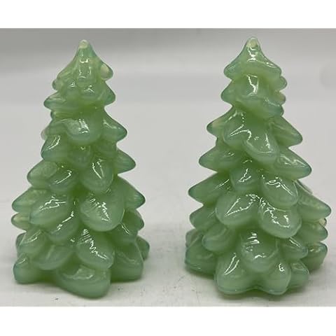 Lot of 2 Small Glass Trees - Mosser Cover