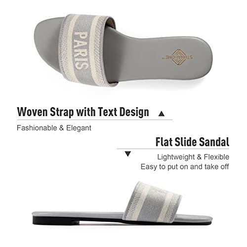 Image of STUNAHOME Summer Flat Sandals for Women Fashion slide Sandals Womens