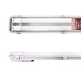  POPP® Pantalla Estanca de un tubo o dos Tubos de LED,9,22,36,44 Watios IP65 impermeable,Prueba de polvo,PC/PC para parking interior y exterior. (18 watios)