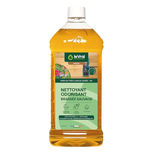LE VRAI PROFESSIONNEL - Nettoyant Surodorant - Détergant Sols - Multi-Surfaces – Parfum Brassée Sauvage – Fabrication Française – Flacon 1L