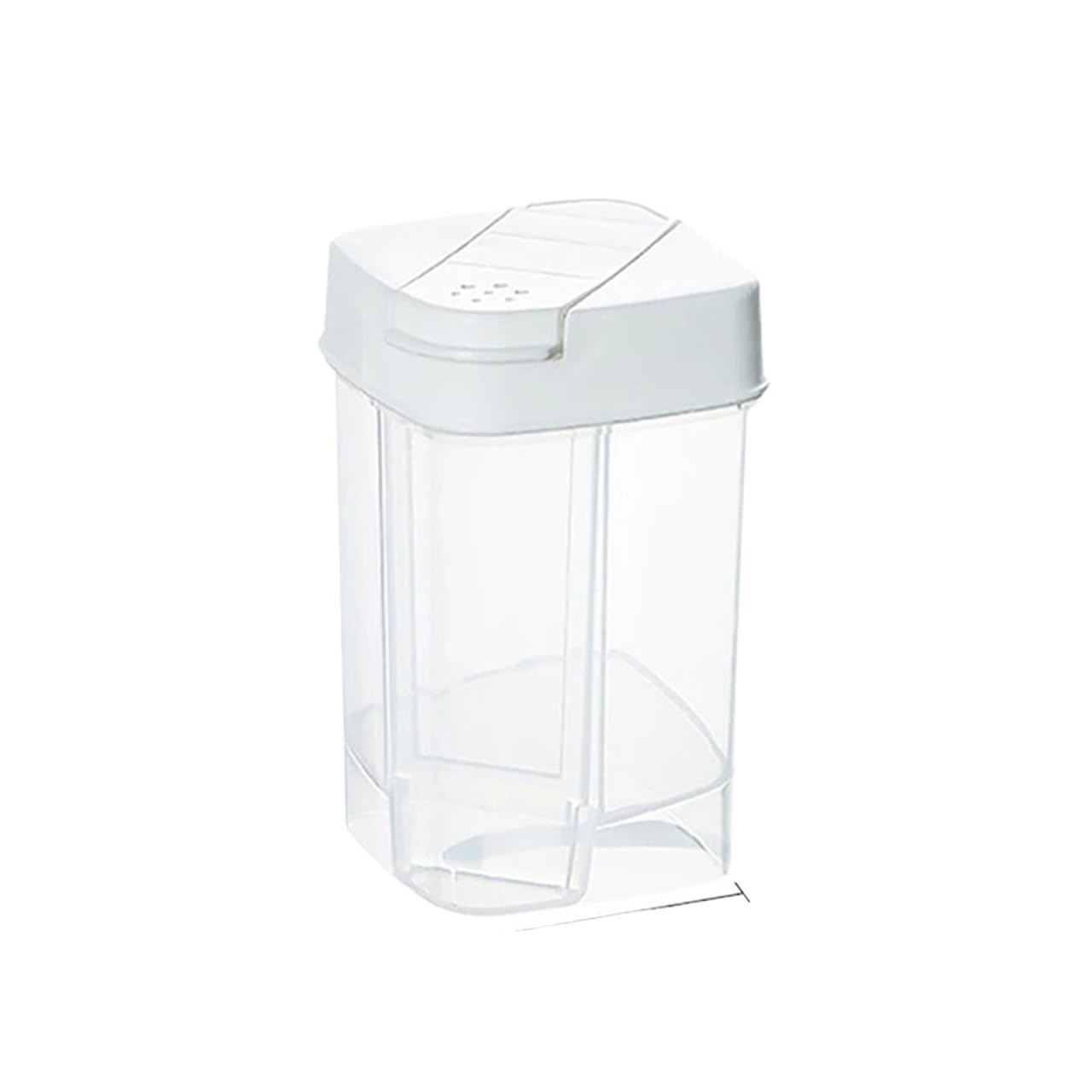 CNYUON 2Pcs Seasoning Container Box Salt Pepper Shaker Dispenser Sealed Quantitative Bottle Kitchen Spice Plastic Storage Jar