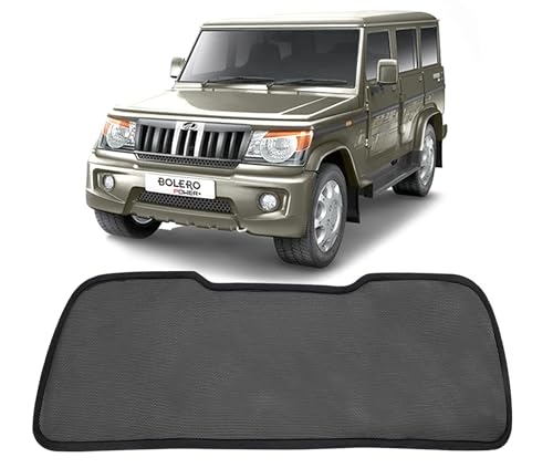 Image of Autofact Dicky Curtain for Mahindra Bolero | Custom Fit Rear Windshield Sunshade | UV & Heat Protection | Foldable Mesh | Privacy & Cooling Car Accessory