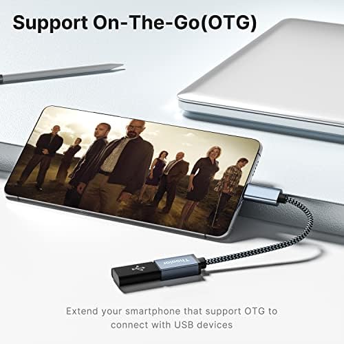 Thoolor USB C to USB 3.0 Adapter, USB C Male to USB Female OTG Adapter Cable Compatible With Thunderbolt 3 iMac iPad Mini/Pro 2021 MacBook Pro/Air 2020 , Dell XPS ,Samsung Galaxy S20 S10